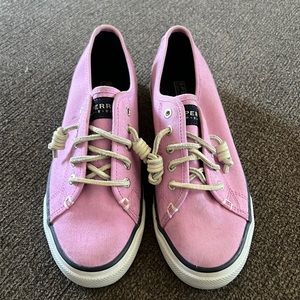 Speedy pink top siders